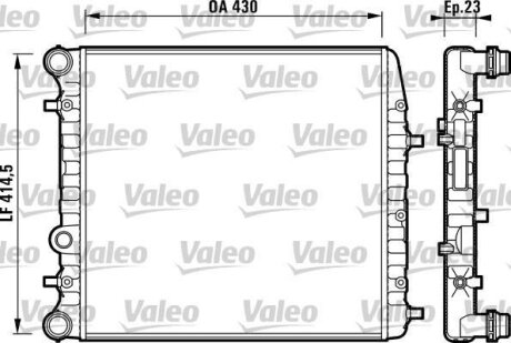 Радіатор двигуна Valeo 732863