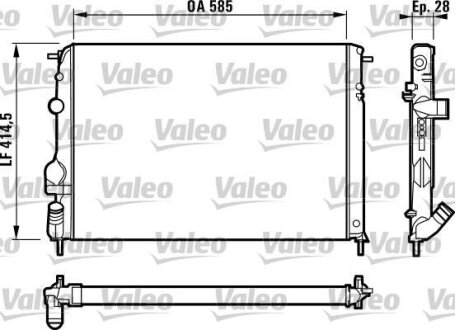 Радіатор двигуна Valeo 732866