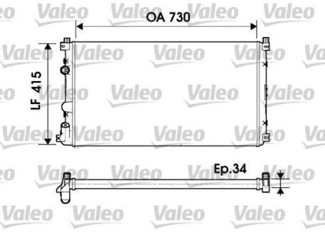 Радіатор двигуна Valeo 732918