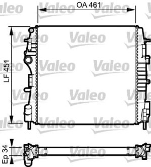 Радіатор системи охолодження Valeo 734922