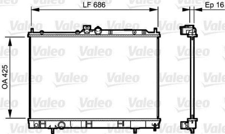 Радиатор системы охлаждения Valeo 735201