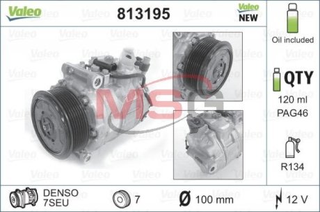 Компресор кондиціонера MB CLS/E(W211,S211)/Viano/Vito "2,6-5,5 "02>> Valeo 813195