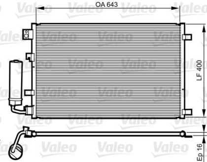 Радіатор кондиціонера Valeo 814008 (фото 1)