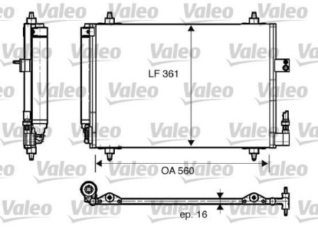 Радиатор кондиционера Valeo 817824