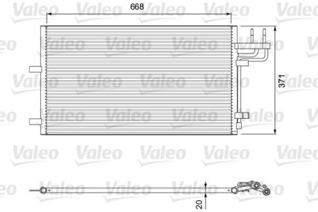 Радиатор кондиционера Valeo 818046