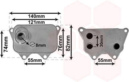 Радіатор оливи Van Wezel 03013704