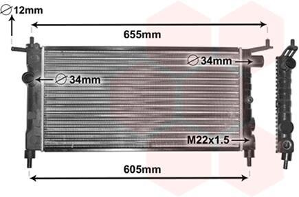 Радиатор охлаждения Van Wezel 37002183