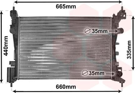 Радиатор охлаждения Van Wezel 37002408