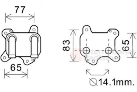 Радіатор оливи Van Wezel 37003581