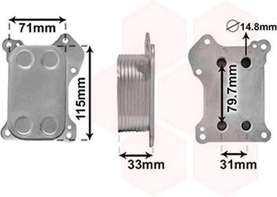Радиатор масляный Van Wezel 37013701