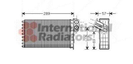 Радиатор печки Van Wezel 40006226