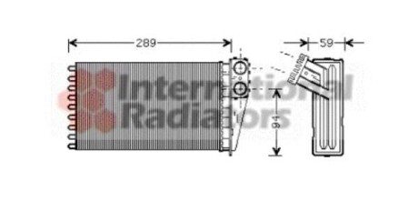 Радиатор печки Van Wezel 40006227