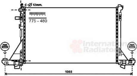 Радіатор охолодження Van Wezel 43002561