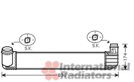 Радіатор інтеркулера Van Wezel 43004413