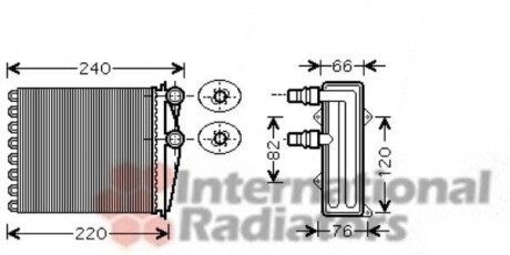 Радиатор печки Van Wezel 43006380