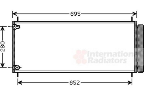 Радіатор кондиціонера Van Wezel 53005406