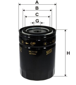 Масляный фильтр WIX FILTERS WL7118