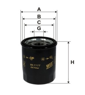 Фільтр масляний WIX FILTERS WL7177