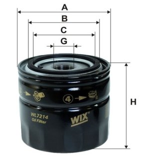 Фільтр оливний WIX FILTERS WL7214