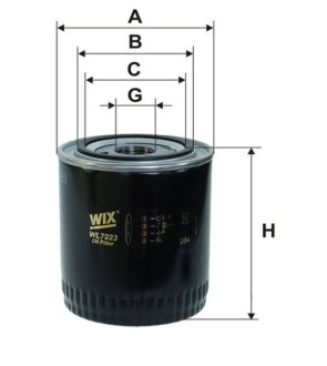 Фильтр масляный WIX FILTERS WL7223