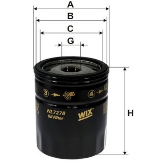 Фільтр оливний WIX FILTERS WL7278