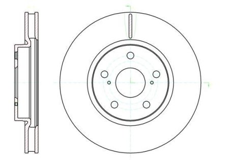 Диск тормозной передний (кратно 2) (Remsa) Lexus IS 05> 12> (D61076.10) WOKING D6107610