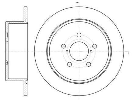 Тормозной диск задн. Legacy/Liberty/Outback 03-09 WOKING D61300.00
