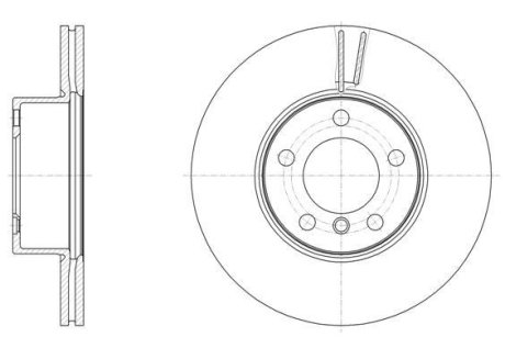 Диск тормозной передний (кратно 2) (Remsa) BMW 3E90 3F30 X1E84 (D61496.10) WOKING D6149610