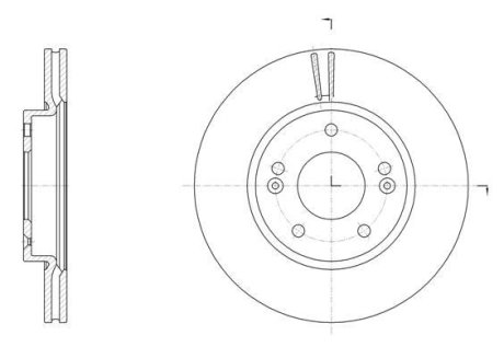 Диск тормозной передний (кратно 2) (Remsa) Hyundai i30 11> (D61507.10) WOKING D6150710