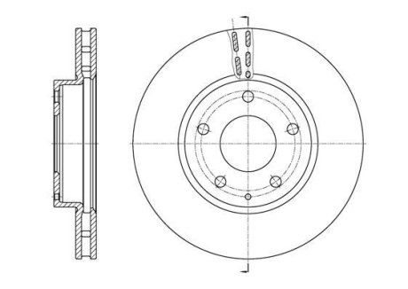 Диск тормозной передний (кратно 2) (Remsa) Mazda 3 1,5i 1,6i 13>18 (D61573.10) WOKING D6157310