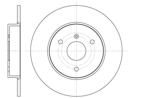 Гальмівний диск пер. Fortwo/Roadster/Cabrio/City Coupe/Crossblade 98-07 WOKING D6617.00