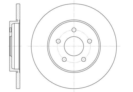 Гальмівний диск задн. XType/Mondeo/Mondeo 00-11 WOKING D6661.00