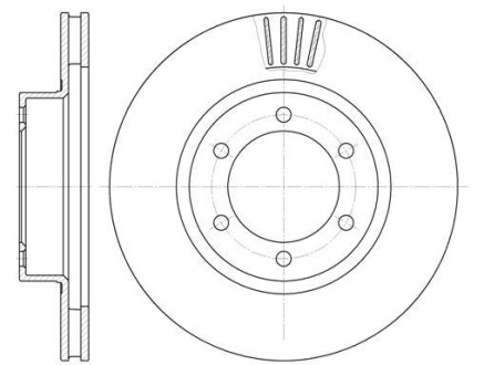 Тормозной диск перед. 4 Runner/Land Cruiser (01-10) WOKING D6706.10