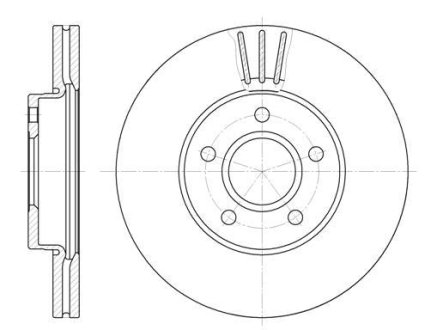 Диск тормозной передний (кратно 2) (Remsa) Ford Focus II III C-max I II Grand C-max I (D6710.10) WOKING D671010