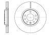 Диск тормозной передний (кратно 2) (Remsa) Opel Astra H Zafira B Meriva B Corsa D E (D6729.10) WOKING D672910 (фото 1)