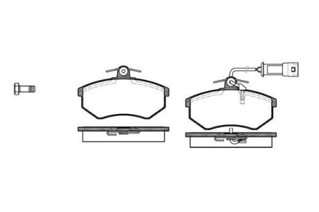 Колодки гальмівний диск. перед. (Remsa) Chery Amulet ii 1.8 10-,Chery Amulet ii 2.0 10- (P0343.02) WOKING P034302 (фото 1)