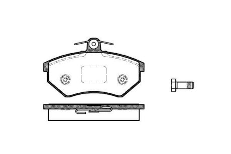 Колодки гальмівний диск. перед. (Remsa) Chery Amulet 1.3 03-10,Chery Amulet 1.5 03-10 (P0343.40) WOKING P034340