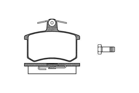 Колодки гальмівний диск. задн. (Remsa) Audi 80, 100 (P0353.00) WOKING P035300