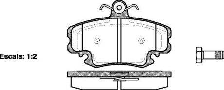 Колодки гальмівний диск. перед. (Remsa) Renault Logan I, Sandero I, Clio II (P0413.20) WOKING P041320