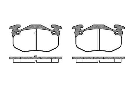 Колодки гальмівний диск. задн. (Remsa) Renault Megane I, Peugeot 306 (P0443.50) WOKING P044350