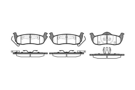 Колодки гальмівний диск. задн. (Remsa) Jeep Commander 3.0 05-10,Jeep Commander 3.7 05-10 (P10063.10) WOKING P1006310