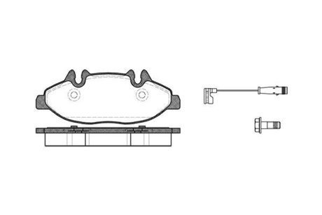 Колодки гальмівний диск. перед. (Remsa) MB Vito 639 (P10093.02) WOKING P1009302