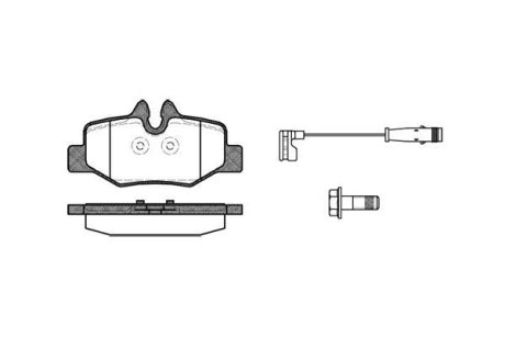 Колодки гальмівний диск. задн. (Remsa) MB Vito 639 Bosch ver. (P10103.02) WOKING P1010302