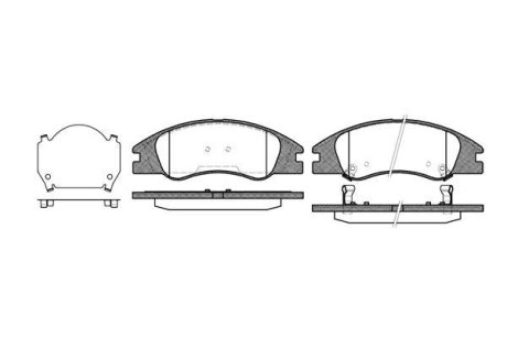 Колодки гальмівний диск. перед. (Remsa) Kia Cerato 04>08 (P10343.02) WOKING P1034302