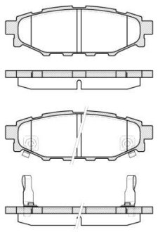 Колодки гальмівний диск. задн. (Remsa) Subaru Forester (sh) 2.0 08-,Subaru Forester (sh) 2.5 08- (P10363.12) WOKING P1036312