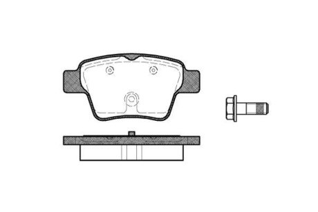 Колодки тормозные диск. задн. (Remsa) Peugeot 207 307, Citroen C4 (04-) (P10383.00) WOKING P1038300