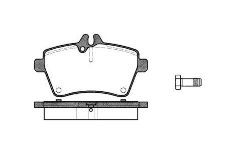 Колодки гальмівний диск. перед. (Remsa) MB A-class 04>12, B-class 05>11 Bosch ver. (P10443.00) WOKING P1044300