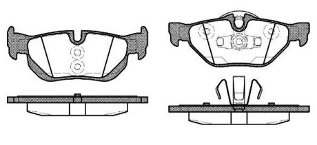 Колодки тормозные диск. задн. (Remsa) BMW 1e87 2.0i 2.0d (06-12) (P10453.10) WOKING P1045310