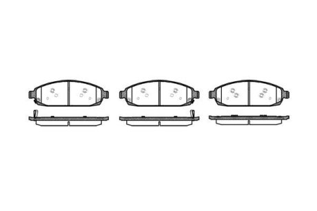 Колодки тормозные диск. перед. (Remsa) Jeep Grand Cherokee 05>10 (P10733.02) WOKING P1073302