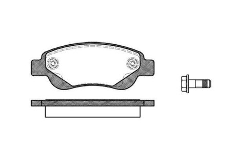 Колодки тормозные диск. перед. (Remsa) PSA C1 I II / 107 05>14, 108 14> / Toyota Aygo 05> 14> Bosch ver. (P10773.00) WOKING P1077300